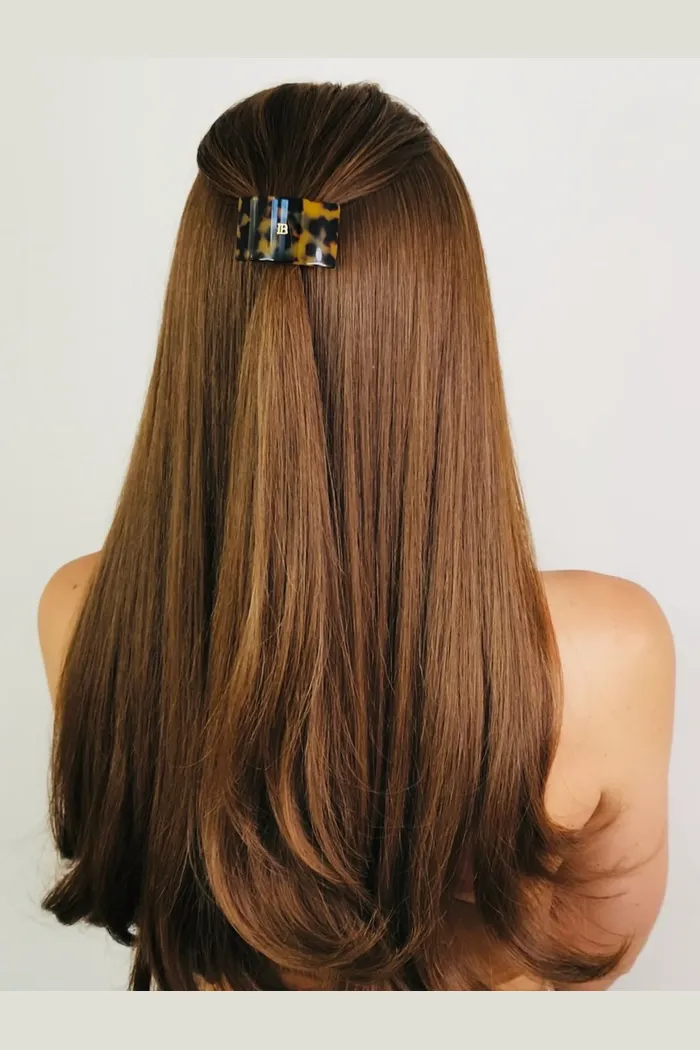 Резинка для волос, коричневая Elastique pour Cheveux Tortoise