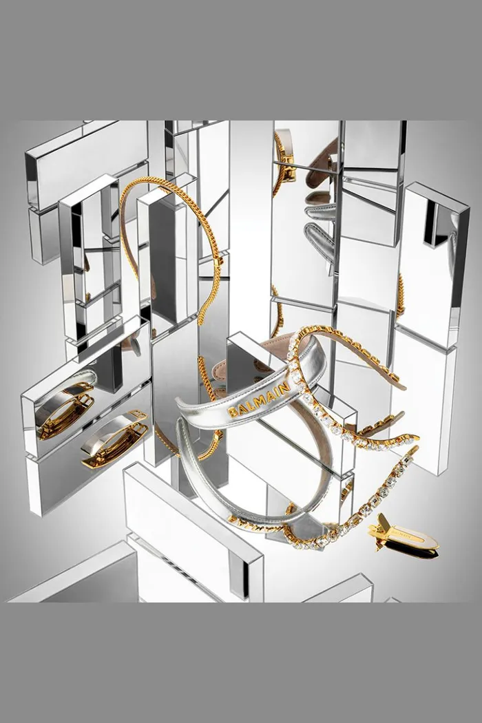 Заколка для волос Barrette Pour Cheveux Silver & Gold Medium 