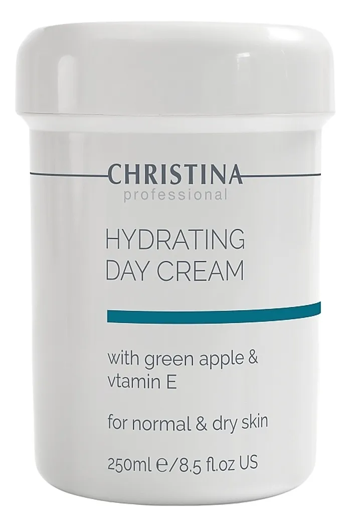 Увлажняющий дневной крем с зеленым яблоком и витамином Е для нормальной и сухой кожи