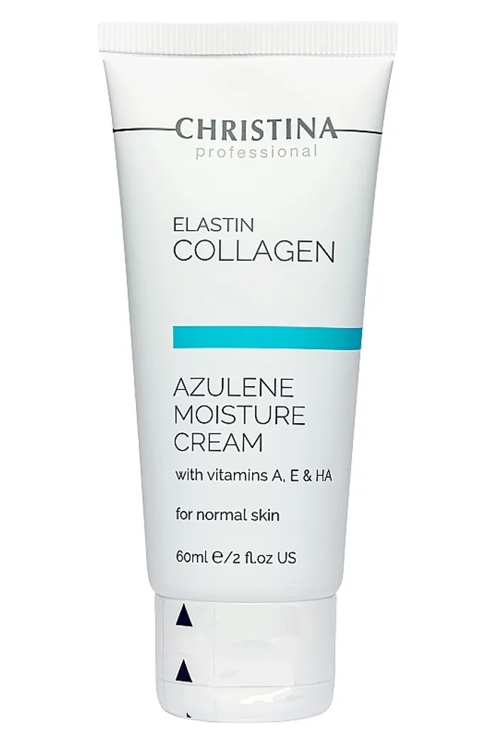 Увлажняющий азуленовый крем с коллагеном и эластином для нормальной кожи