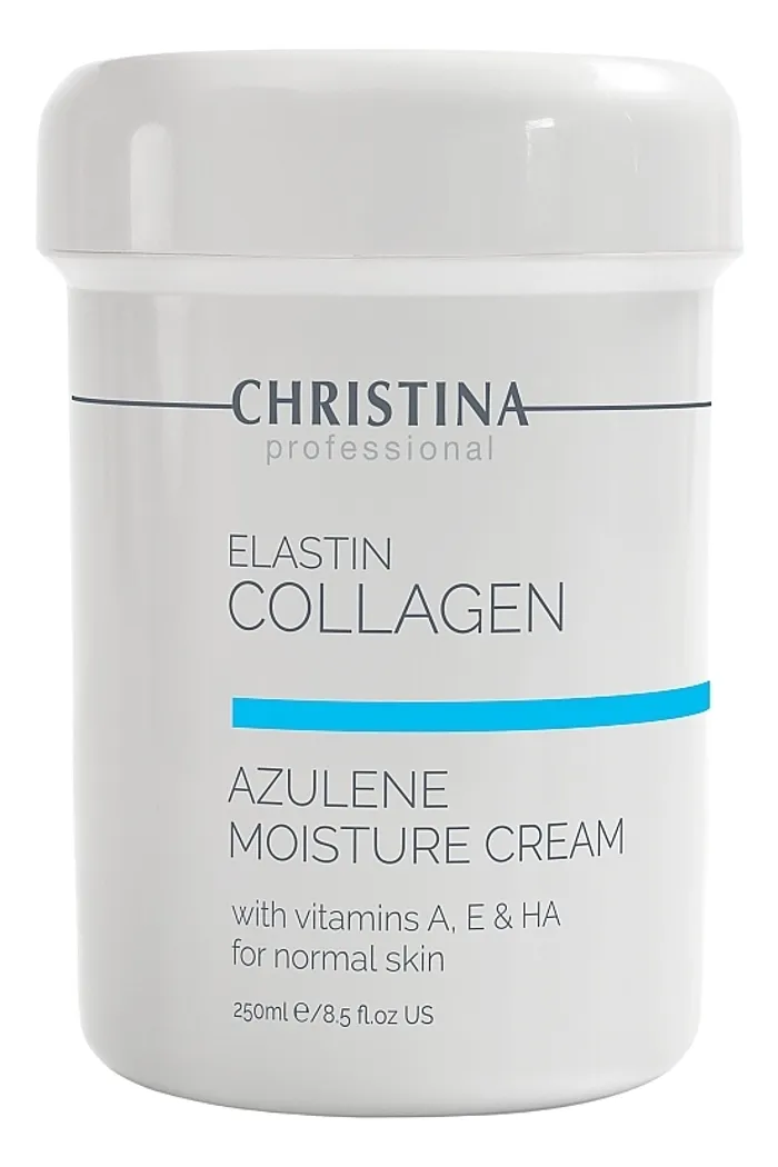 Увлажняющий азуленовый крем с коллагеном и эластином для нормальной кожи