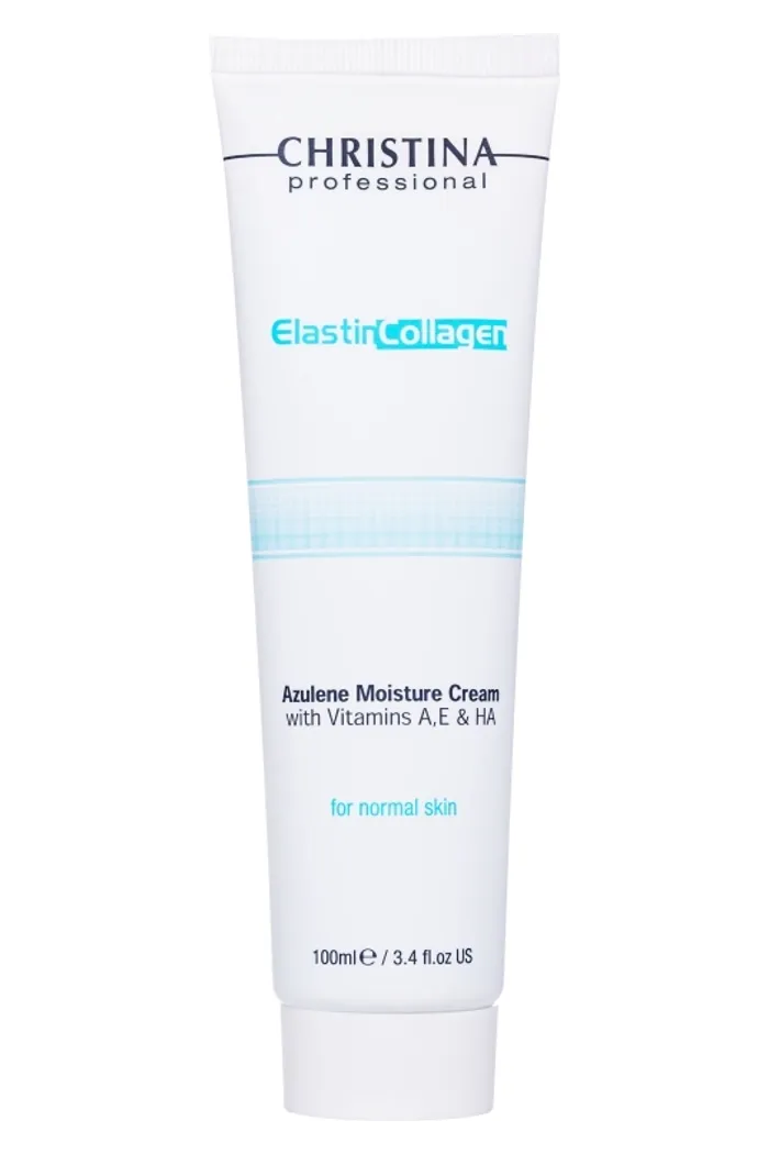 Увлажняющий азуленовый крем с коллагеном и эластином для нормальной кожи