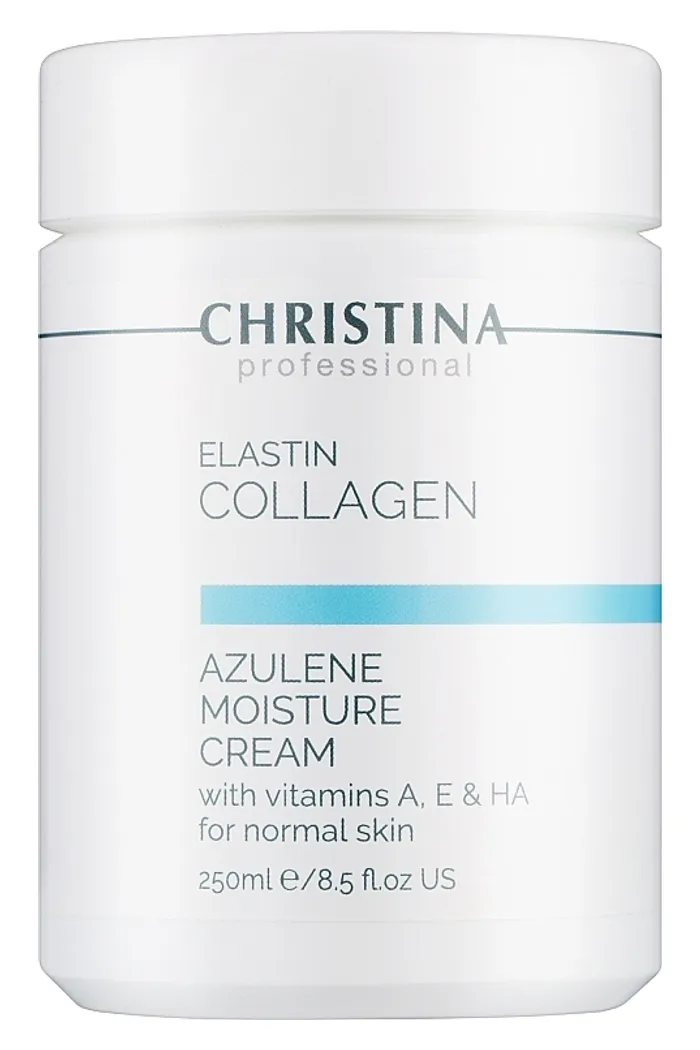 Увлажняющий азуленовый крем с коллагеном и эластином для нормальной кожи
