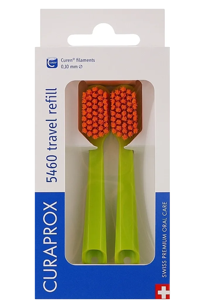 Набор сменных насадок для зубной щетки для путешествий CS 5460, зеленые