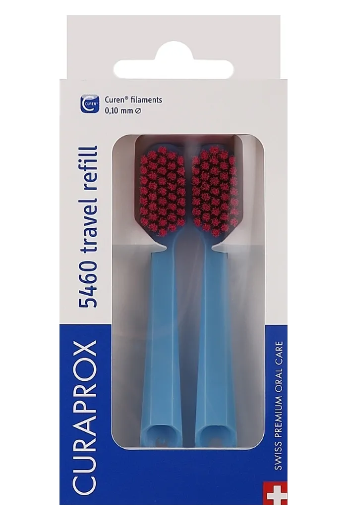 Набор сменных насадок для зубной щетки для путешествий CS 5460, голубые