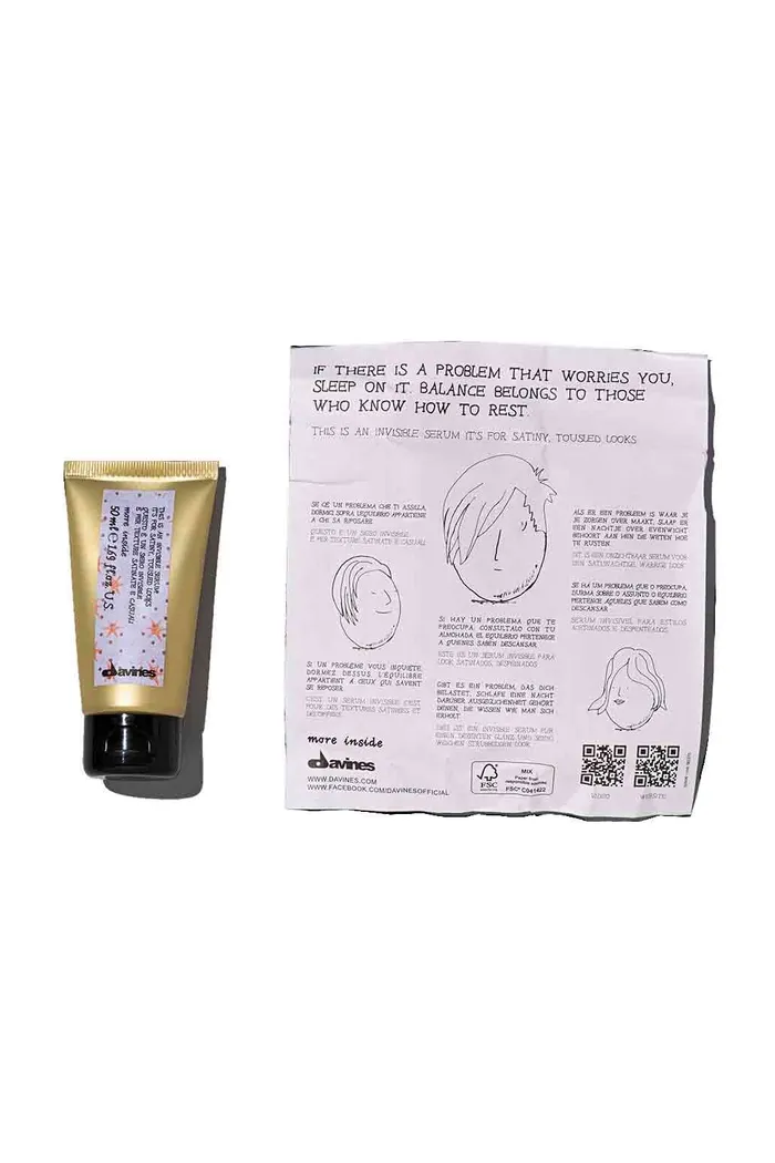 Невидимая сыворотка для небрежного стайлинга с сатиновым блеском