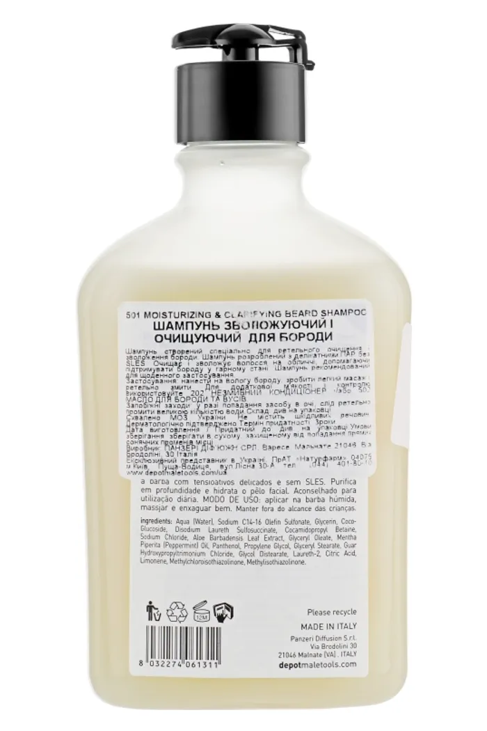 Очищающий и увлажняющий шампунь для бороды