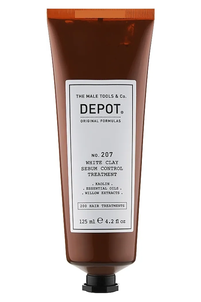 Белая глина для волос для контроля кожного сала