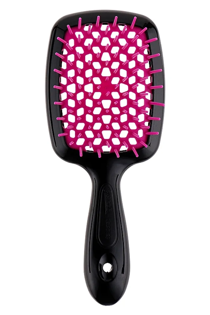 Расческа для волос, фуксия с черным