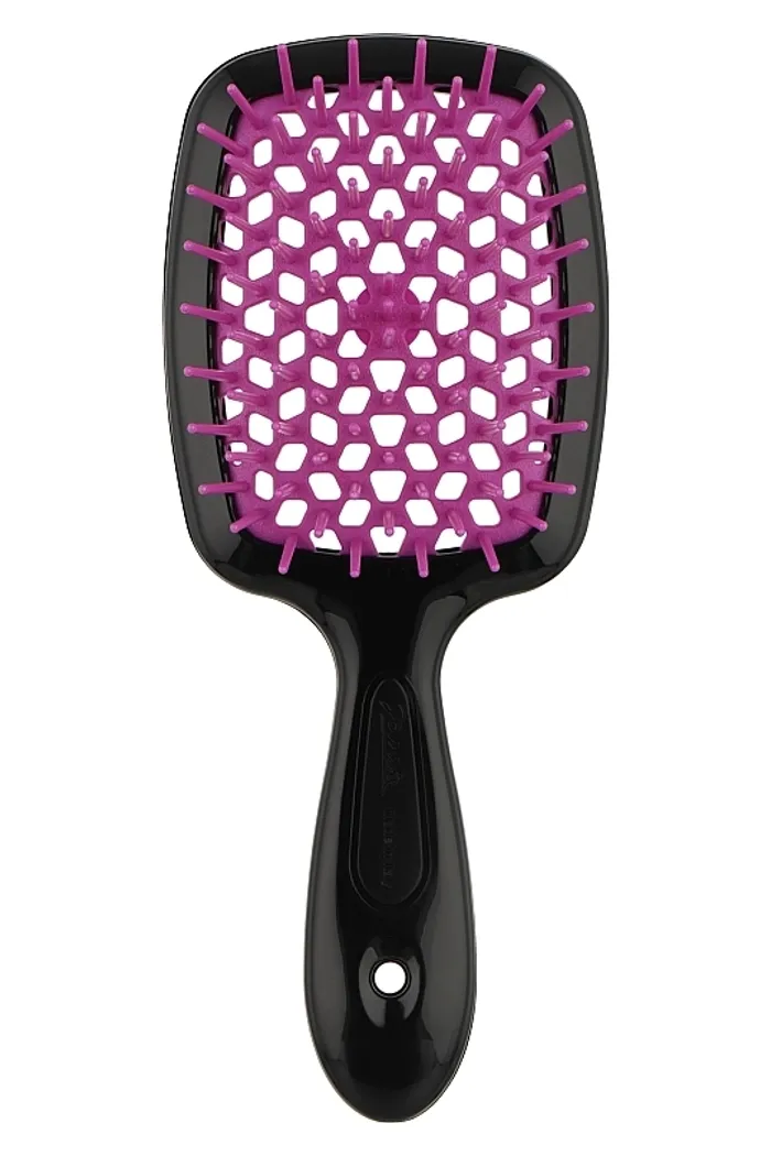 Расческа для волос, фуксия с черным