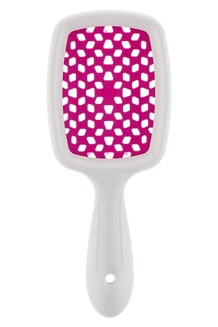 Расческа для волос, белая/фуксия