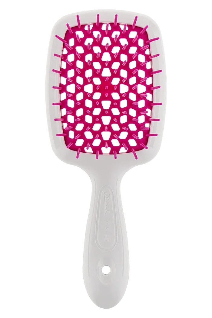 Расческа для волос, белая/фуксия