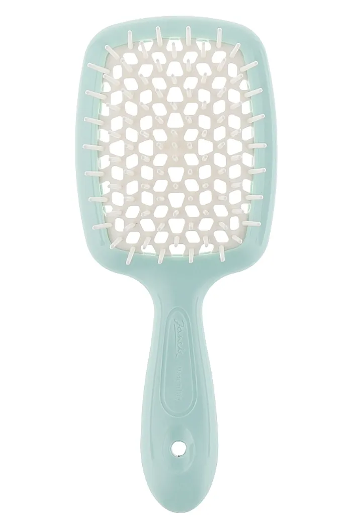 Расческа для волос, мятная с белым