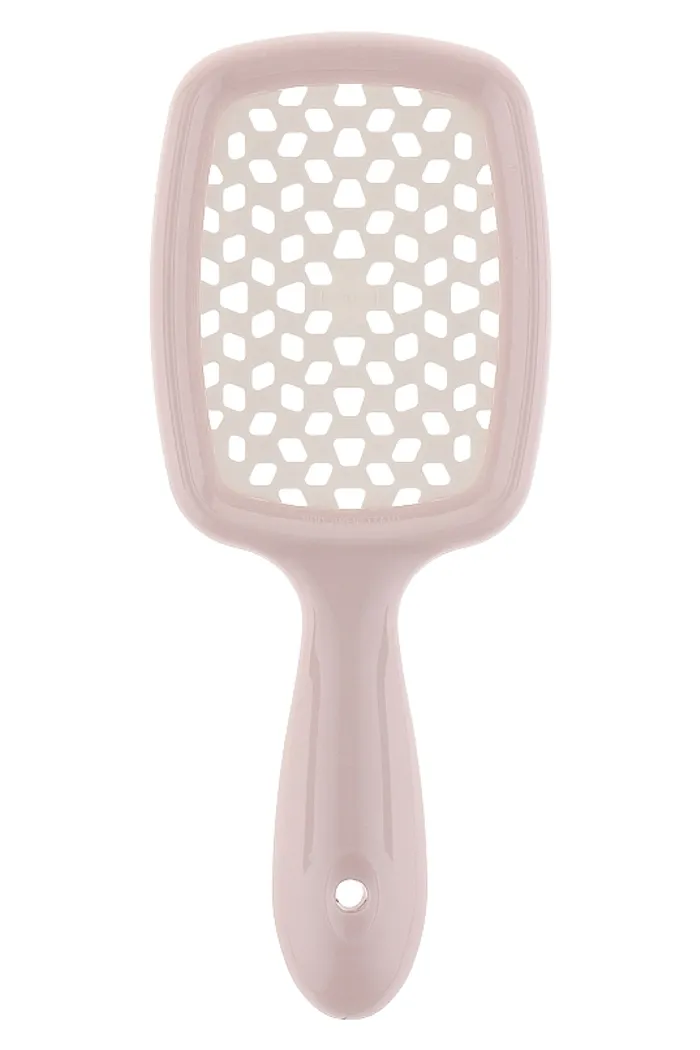 Расческа для волос, пудровая с белым