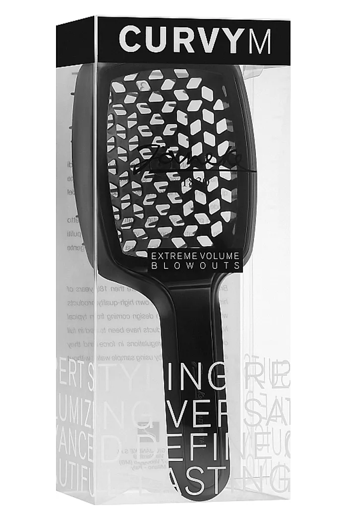 Расческа для волос, матовая черная