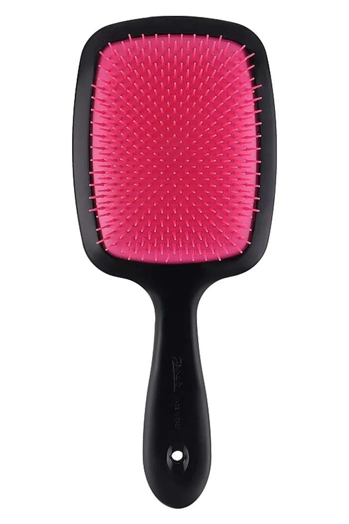 Щетка для волос, черная/светло-розовая