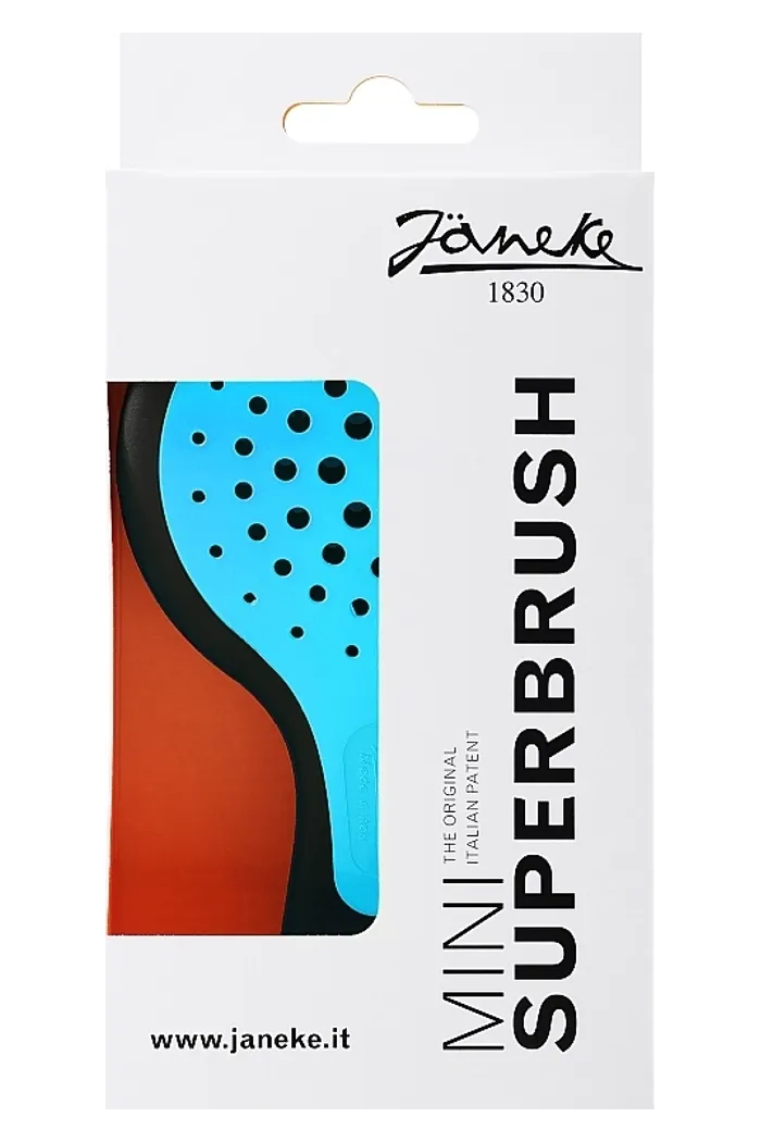 Щетка для волос, черная с голубым