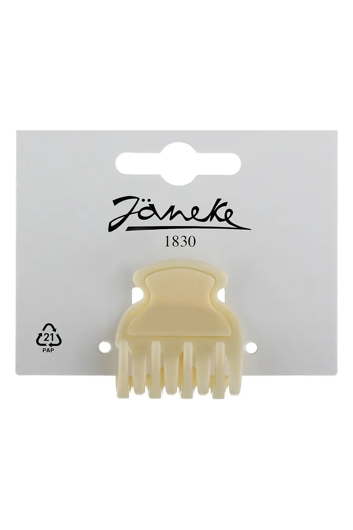 Заколка-краб для волос JG71106 CRN, 3.5 x 3 см, маленькая, молочная