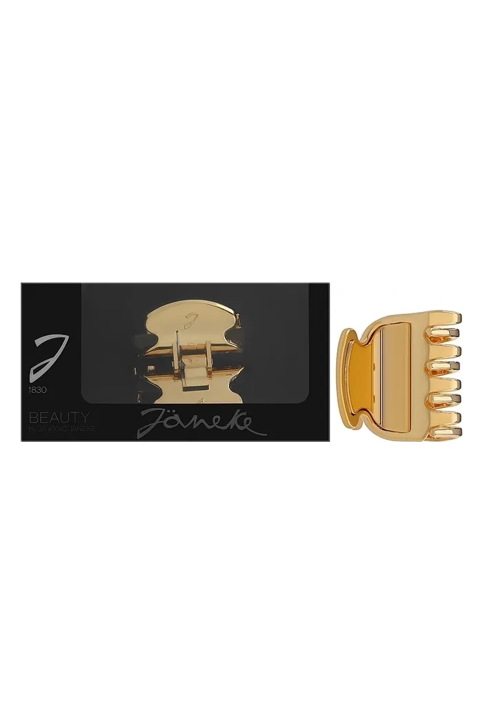 Заколка-краб для волос JG29107G, 4.5 x 4 см, золотистая