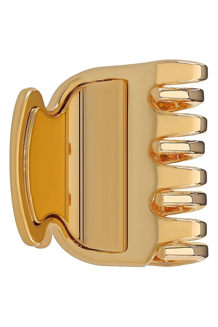 Заколка-краб для волос JG29107G, 4.5 x 4 см, золотистая