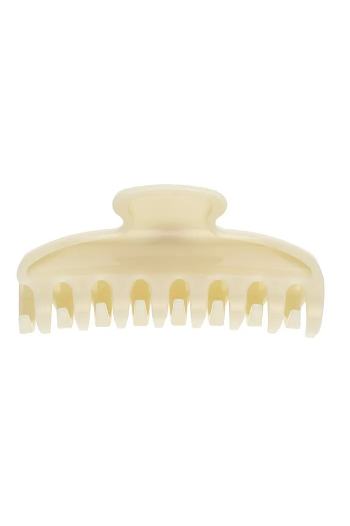 Заколка-краб для волос JG71100 CRN, 9.5 x 3.5 см, молочная