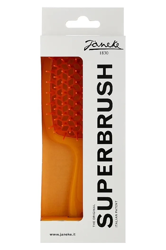 Расческа для волос продувная, желто-оранжевая