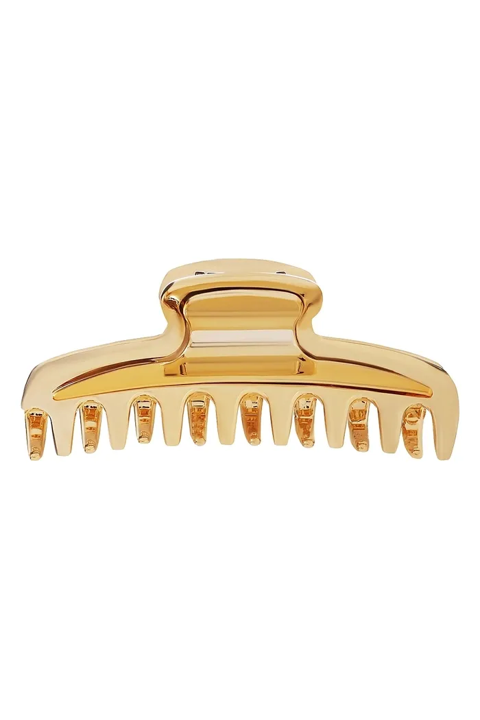 Заколка-краб для волос JG29099 G, 7 x 2.6 см, золотая