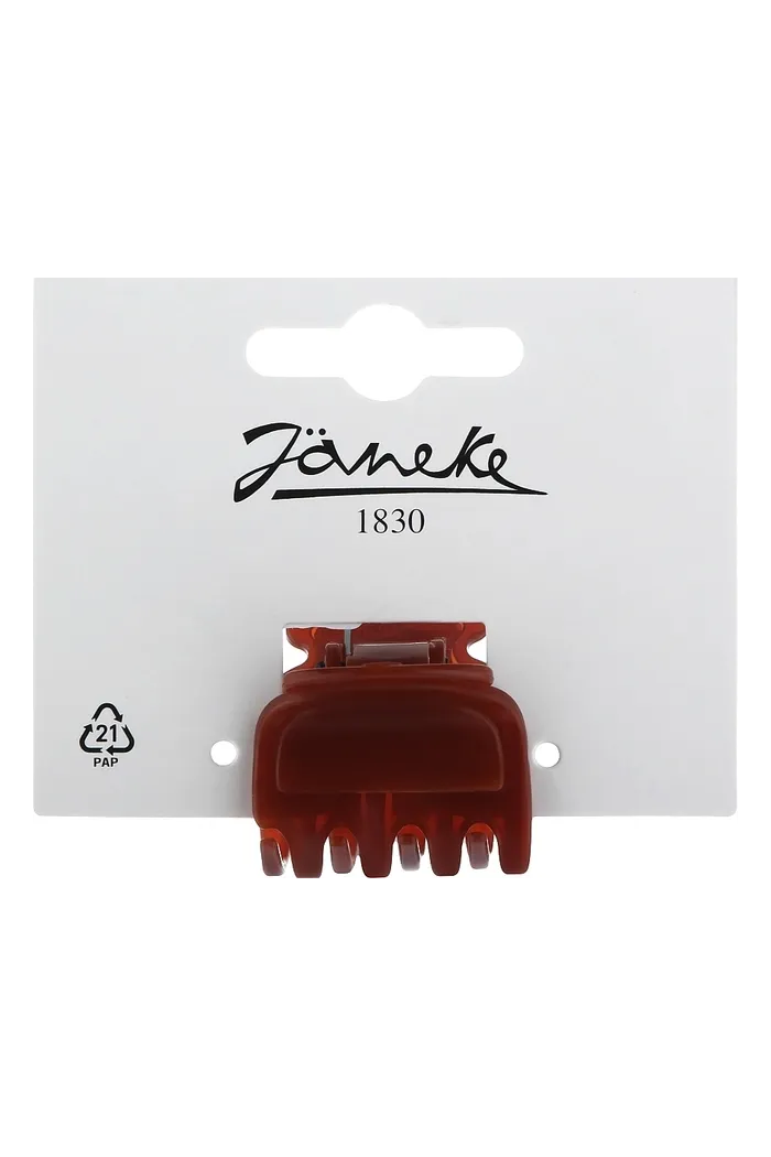 Заколка-краб для волос JG71106 MAC, 3.5 x 3 см, маленькая, светло-коричневая