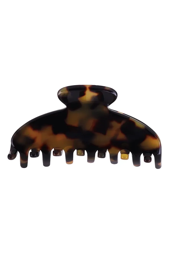 Заколка-краб для волос NZ0008Т, желто-коричневая