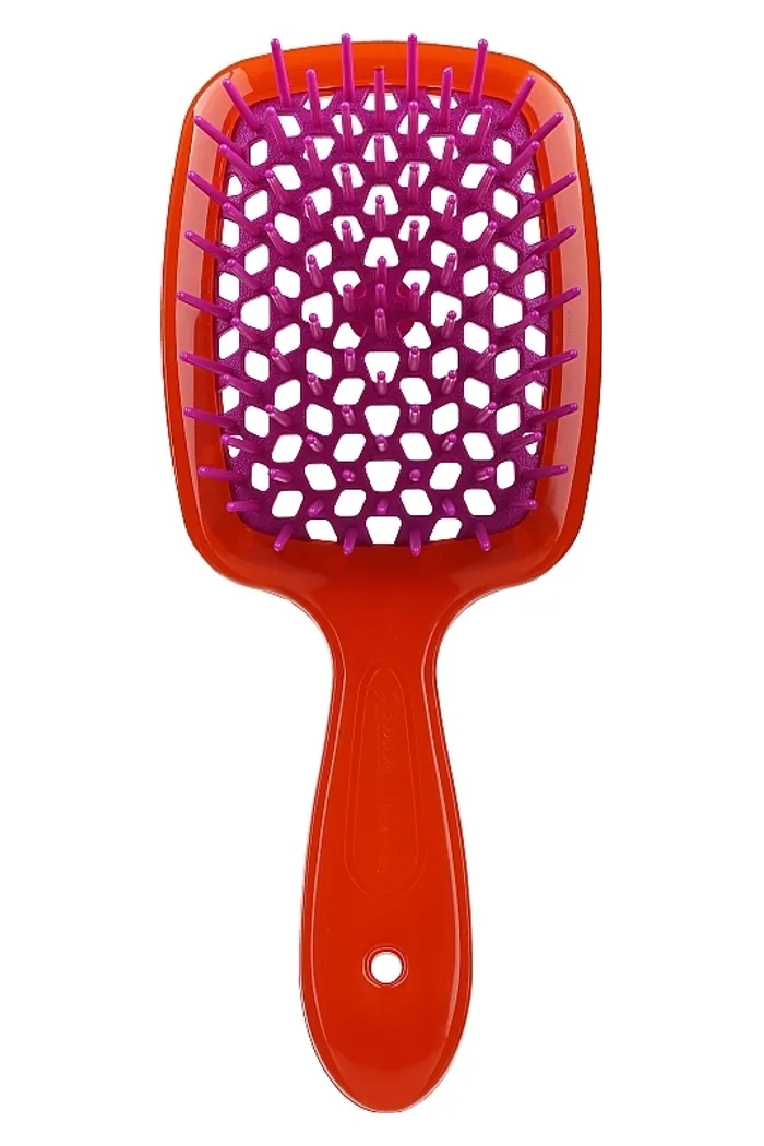 Расческа для волос, оранжевая с розовым