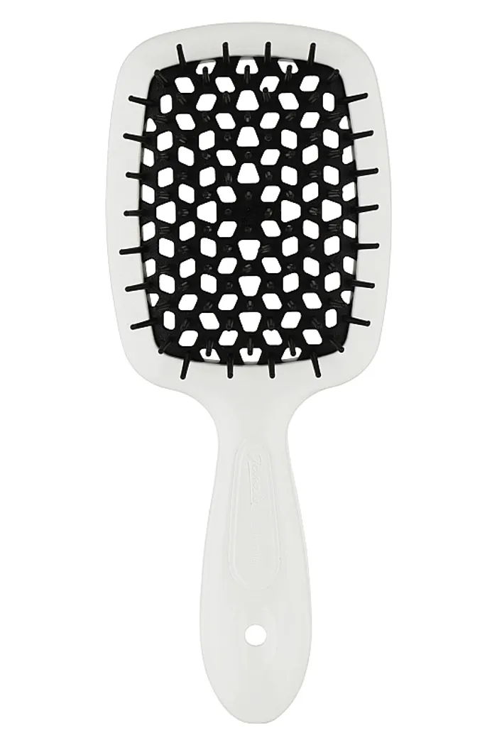 Расческа для волос, белая с черным