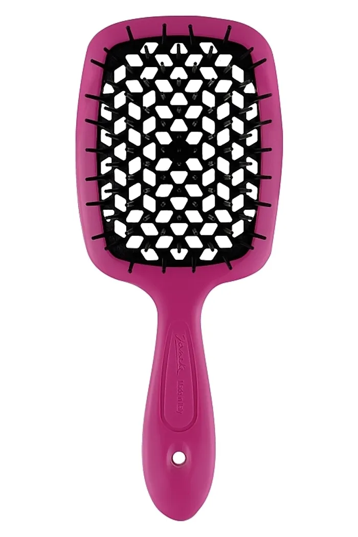 Расческа для волос 72SP226, с черными зубцами, розовая