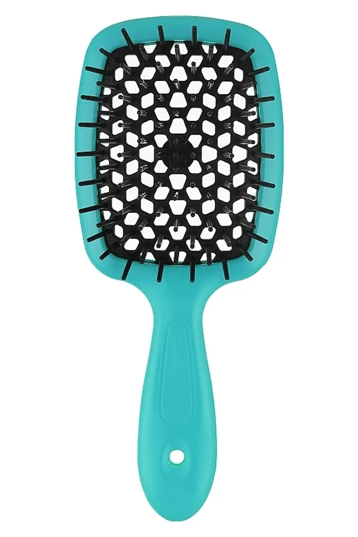 Расческа для волос 72SP226, с черными зубцами, бирюзовая