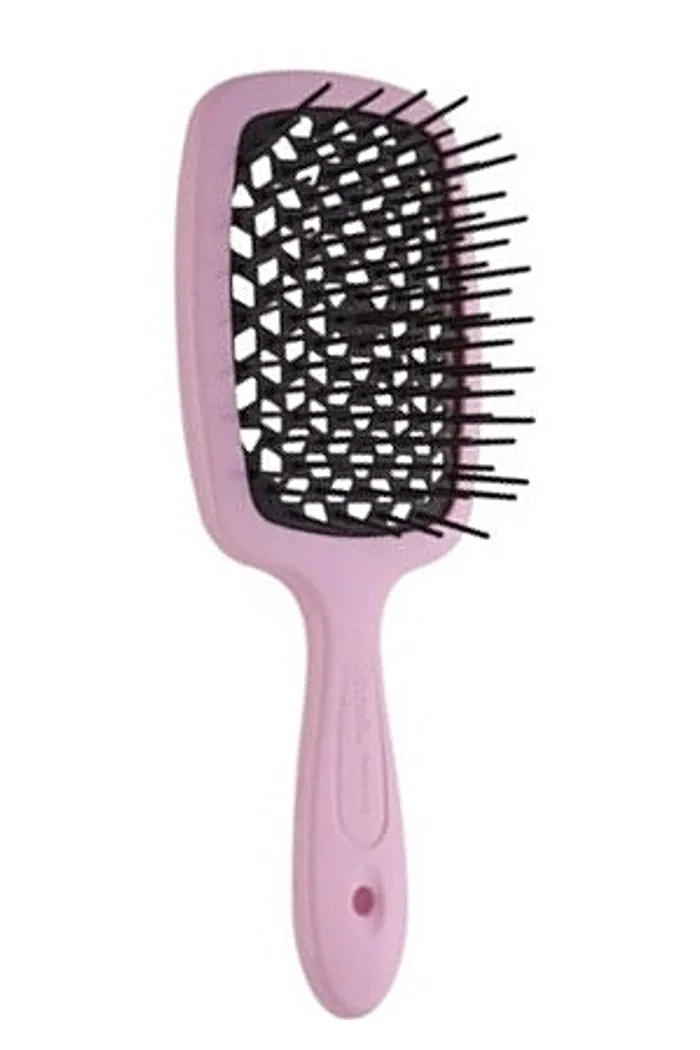 Расческа для волос 72SP226, с черными зубцами, розовая