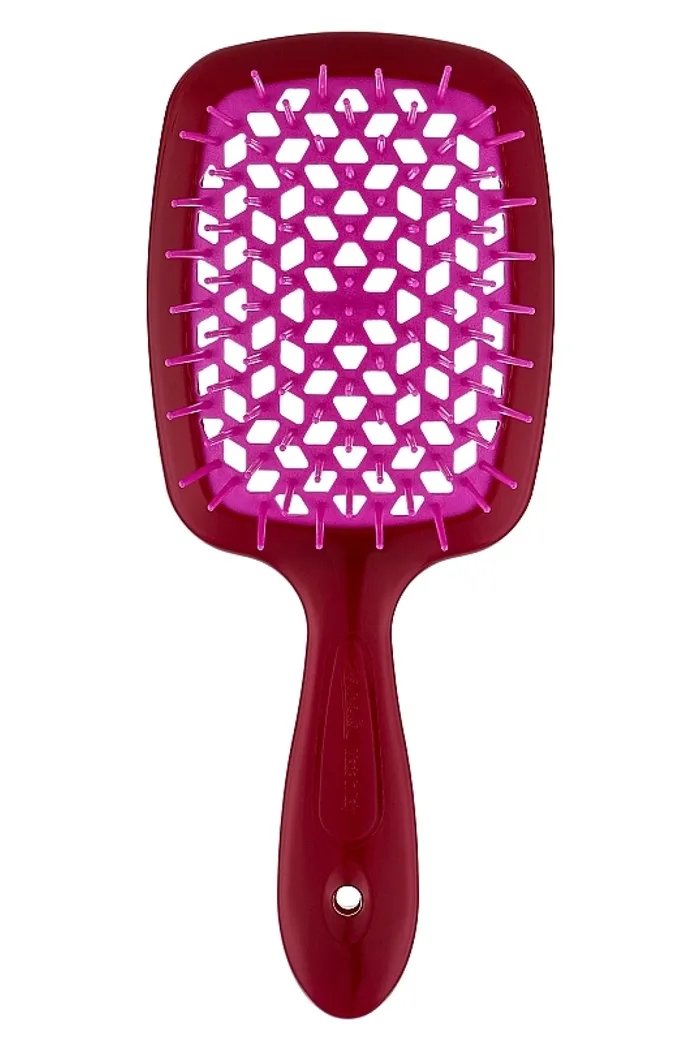 Расческа для волос 86SP226BOR, с розовыми зубцами, бургунди