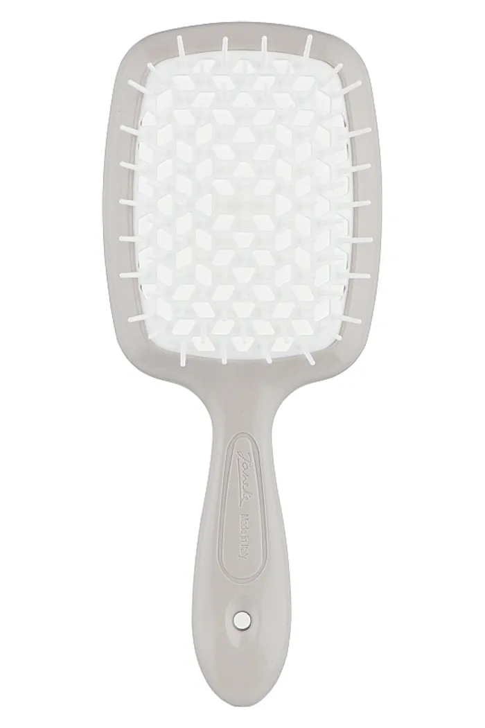 Расческа для волос, светло-коричневая с белым