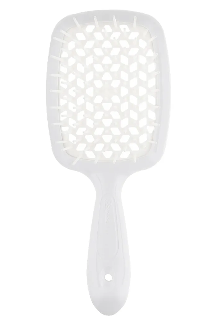 Расческа для волос, белая с белым