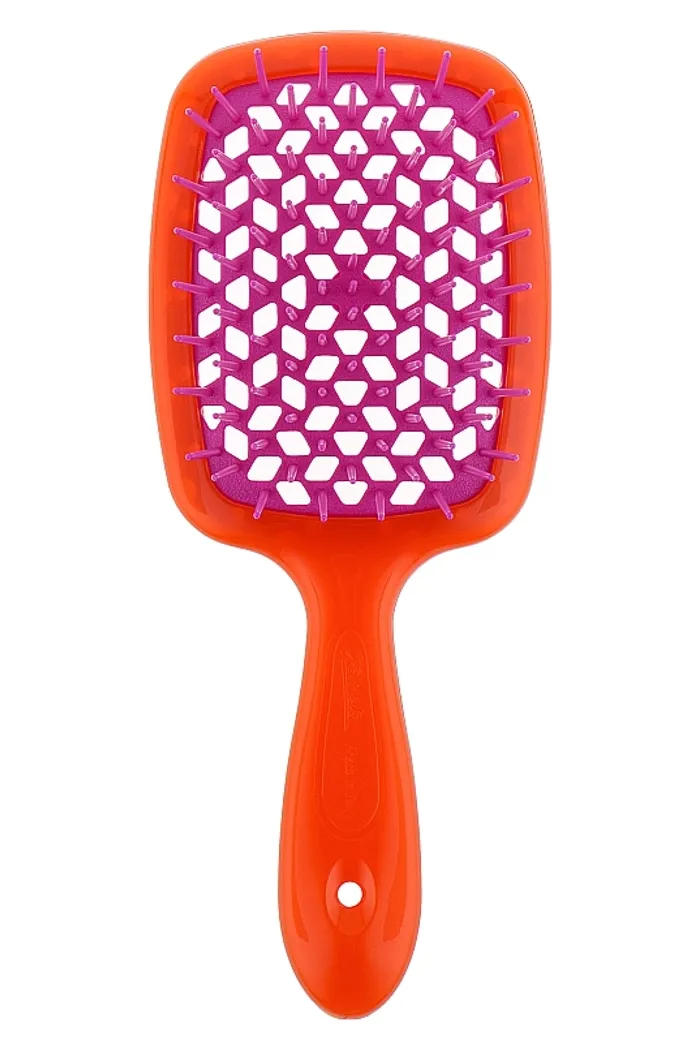Расческа для волос, оранжевая с розовым