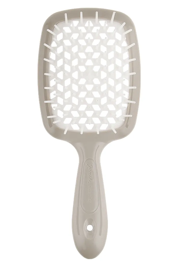 Расческа для волос, серая с белым