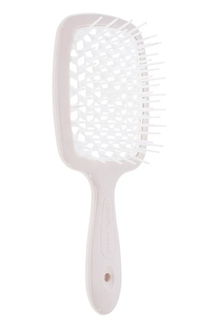 Расческа для волос, пудровая с белым