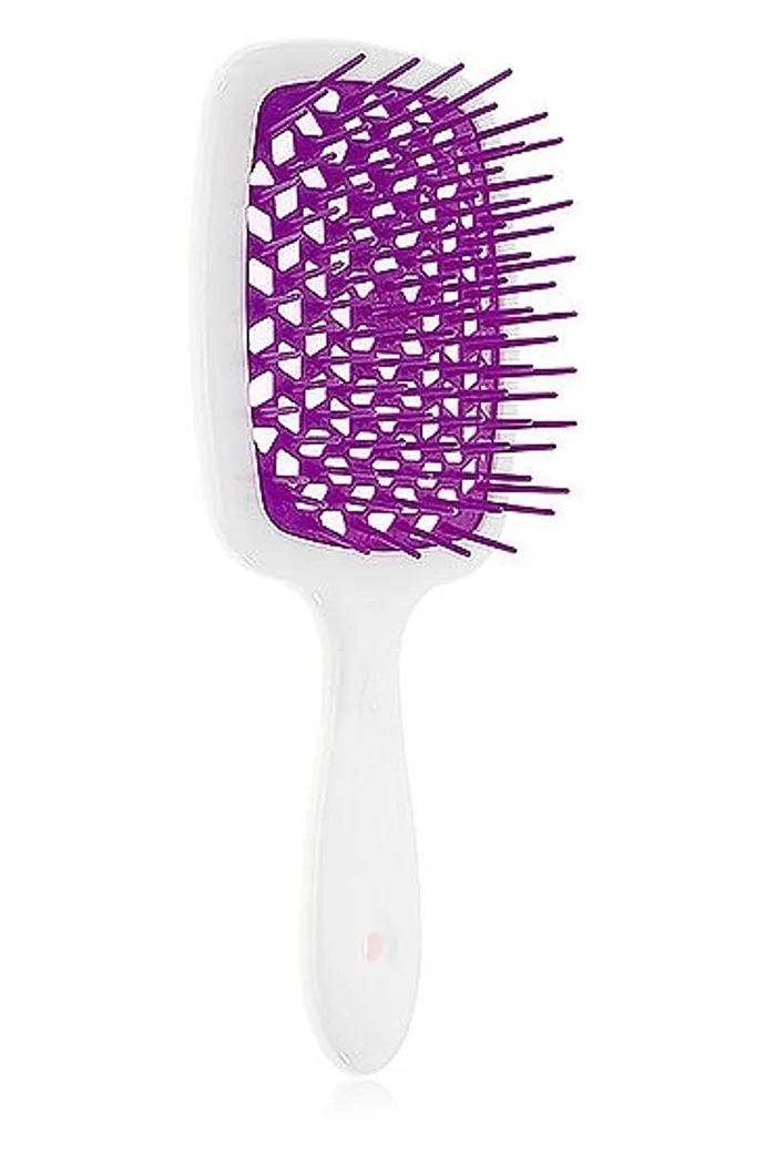 Расческа для волос, белая с фуксией